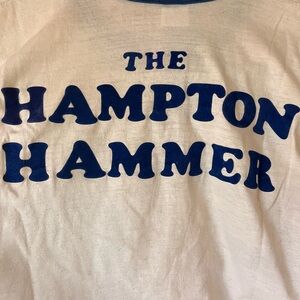 White and Blue Graphic Tee